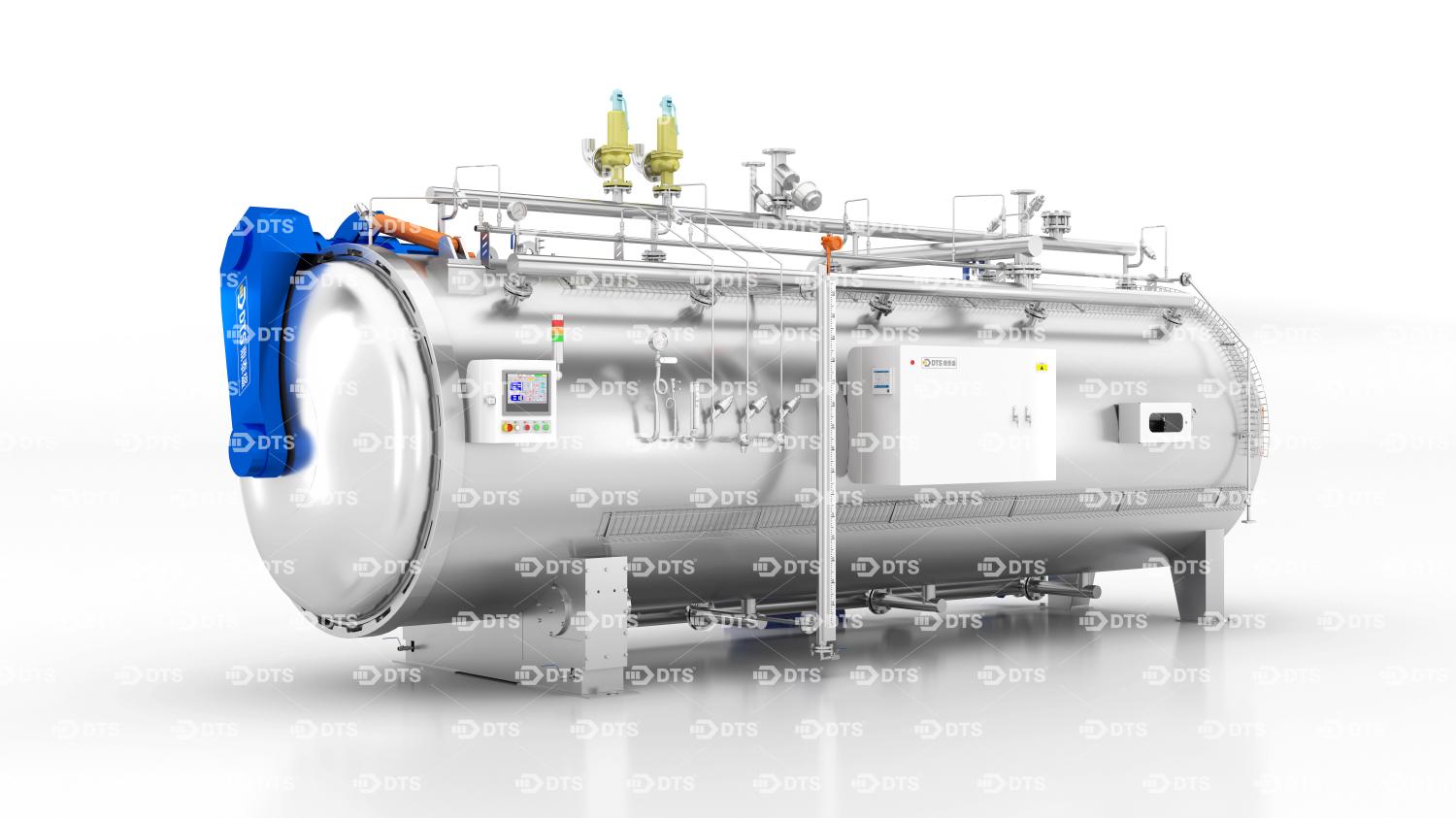 Steam rotary retort